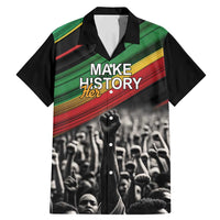 Make His-Herstories Family Matching Mermaid Dress and Hawaiian Shirt Black Power Hand and Pan-African Flag LT9 - Wonder Print Shop