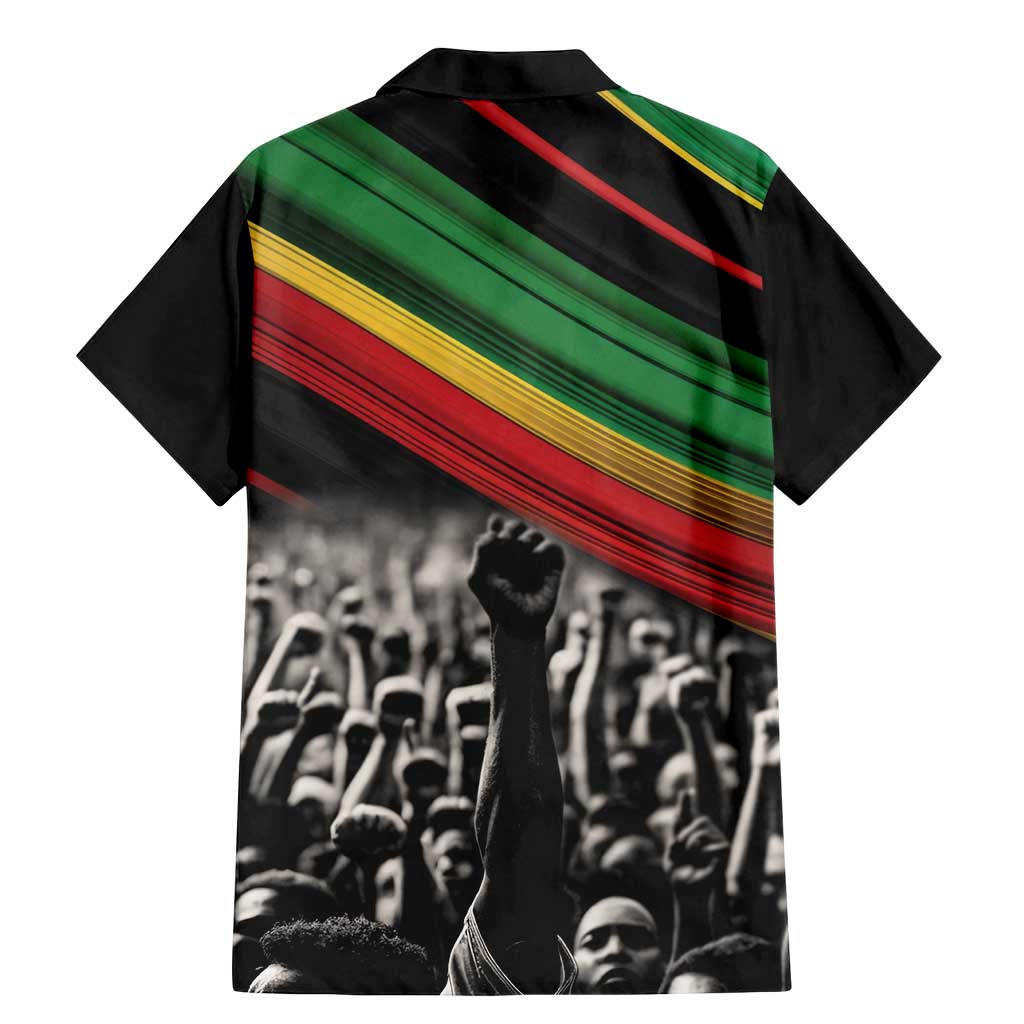 Make His-Herstories Family Matching Mermaid Dress and Hawaiian Shirt Black Power Hand and Pan-African Flag LT9 - Wonder Print Shop