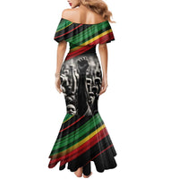 Make His-Herstories Family Matching Mermaid Dress and Hawaiian Shirt Black Power Hand and Pan-African Flag LT9 - Wonder Print Shop