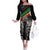 Make His-Herstories Family Matching Off The Shoulder Long Sleeve Dress and Hawaiian Shirt Black Power Hand and Pan-African Flag - Wonder Print Shop
