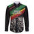 Make His-Herstories Family Matching Off Shoulder Maxi Dress and Hawaiian Shirt Black Power Hand and Pan-African Flag LT9 - Wonder Print Shop