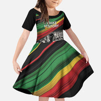 Make His-Herstories Family Matching Tank Maxi Dress and Hawaiian Shirt Black Power Hand and Pan-African Flag - Wonder Print Shop