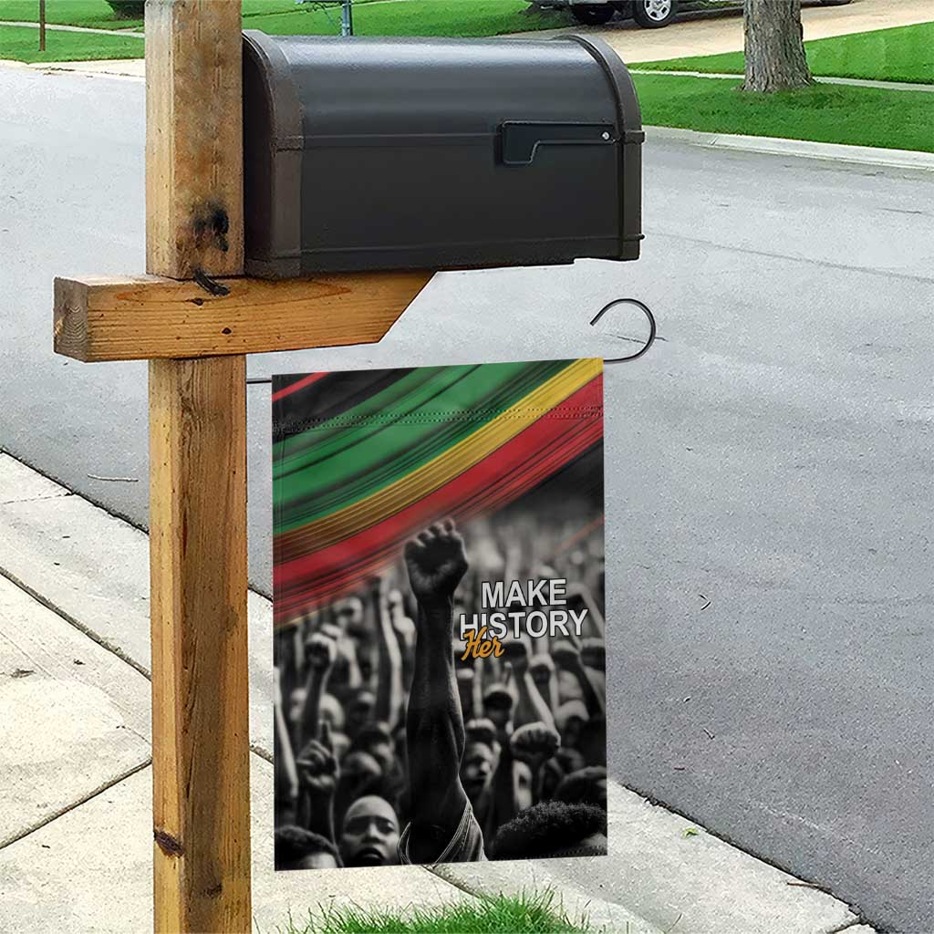 Make His-Herstories Garden Flag Black Power Hand and Pan-African Flag - Wonder Print Shop