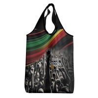 Make His-Herstories Grocery Bag Black Power Hand and Pan-African Flag