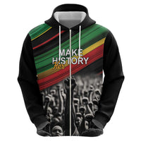 Make His-Herstories Hoodie Black Power Hand and Pan-African Flag - Wonder Print Shop