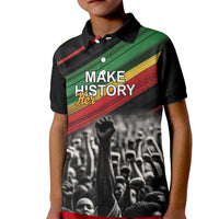 Make His-Herstories Kid Polo Shirt Black Power Hand and Pan-African Flag - Wonder Print Shop
