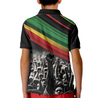 Make His-Herstories Kid Polo Shirt Black Power Hand and Pan-African Flag - Wonder Print Shop