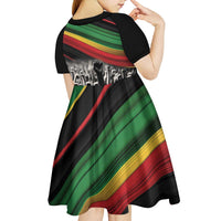 Make His-Herstories Kid Short Sleeve Dress Black Power Hand and Pan-African Flag - Wonder Print Shop