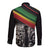 Make His-Herstories Long Sleeve Button Shirt Black Power Hand and Pan-African Flag - Wonder Print Shop