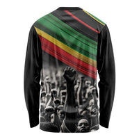Make His-Herstories Long Sleeve Shirt Black Power Hand and Pan-African Flag - Wonder Print Shop
