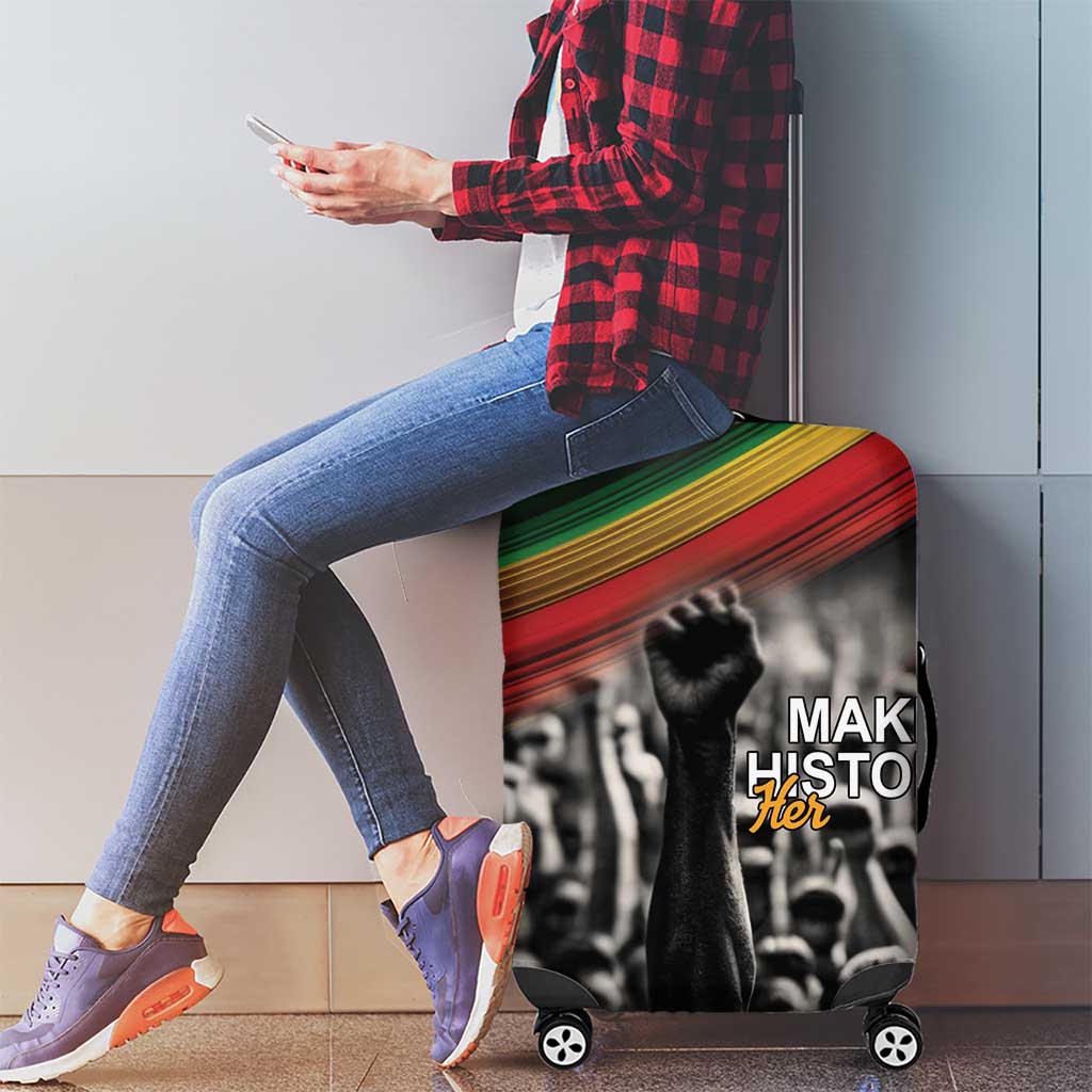 Make His-Herstories Luggage Cover Black Power Hand and Pan-African Flag - Wonder Print Shop