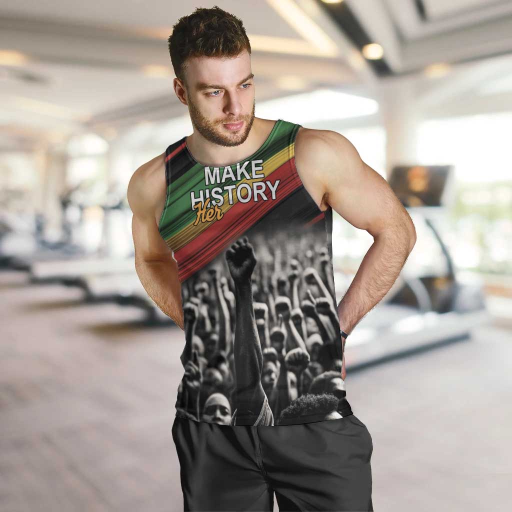 Make His-Herstories Men Tank Top Black Power Hand and Pan-African Flag - Wonder Print Shop
