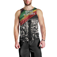 Make His-Herstories Men Tank Top Black Power Hand and Pan-African Flag - Wonder Print Shop