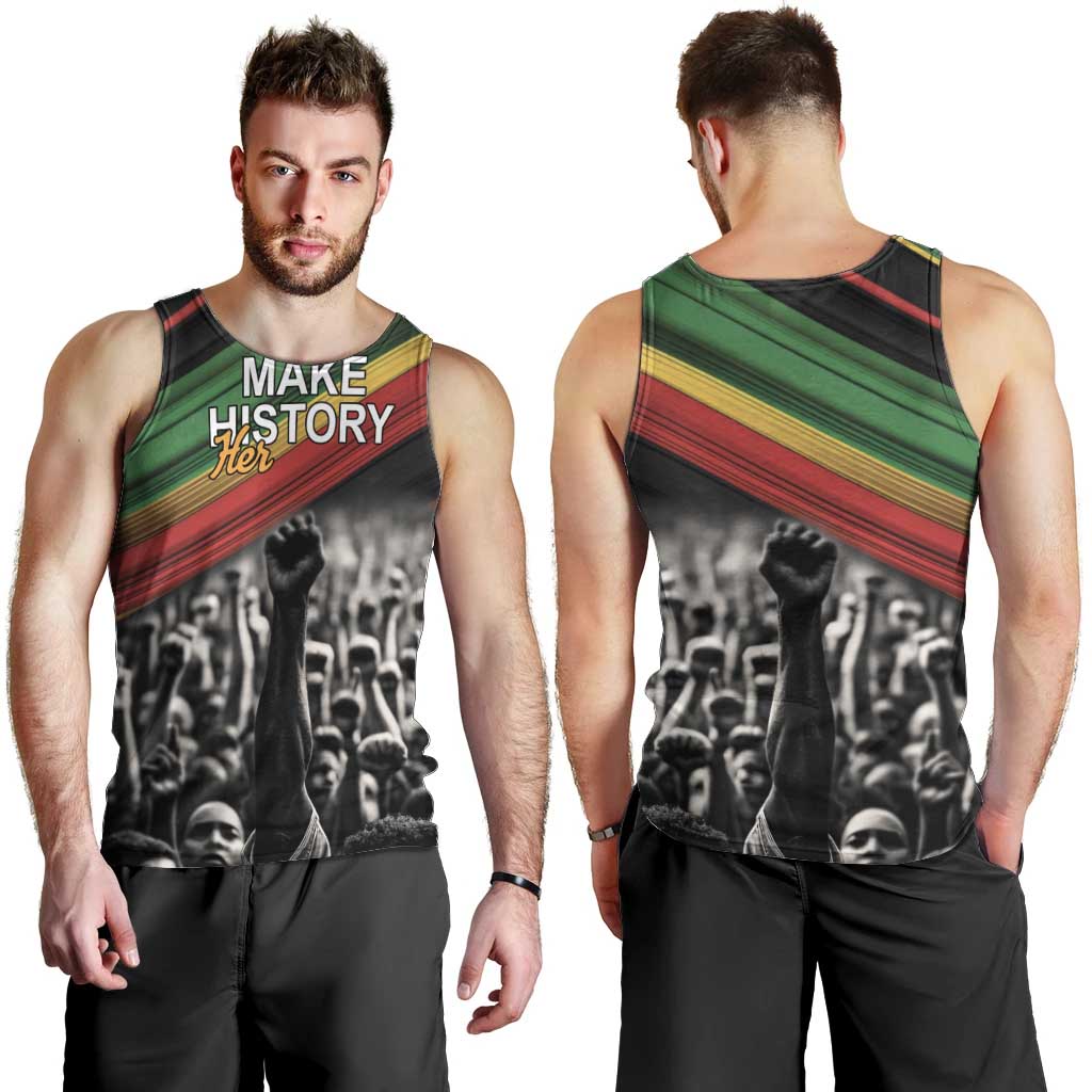 Make His-Herstories Men Tank Top Black Power Hand and Pan-African Flag - Wonder Print Shop