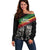 Make His-Herstories Off Shoulder Sweater Black Power Hand and Pan-African Flag - Wonder Print Shop