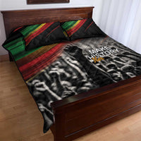 Make His-Herstories Quilt Bed Set Black Power Hand and Pan-African Flag - Wonder Print Shop