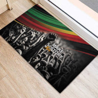 Make His-Herstories Rubber Doormat Black Power Hand and Pan-African Flag - Wonder Print Shop