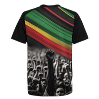 Make His-Herstories Rugby Jersey Black Power Hand and Pan-African Flag - Wonder Print Shop
