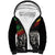 Make His-Herstories Sherpa Hoodie Black Power Hand and Pan-African Flag - Wonder Print Shop