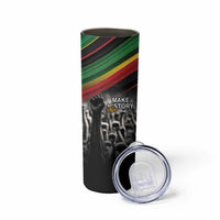 Make His-Herstories Skinny Tumbler Black Power Hand and Pan-African Flag - Wonder Print Shop