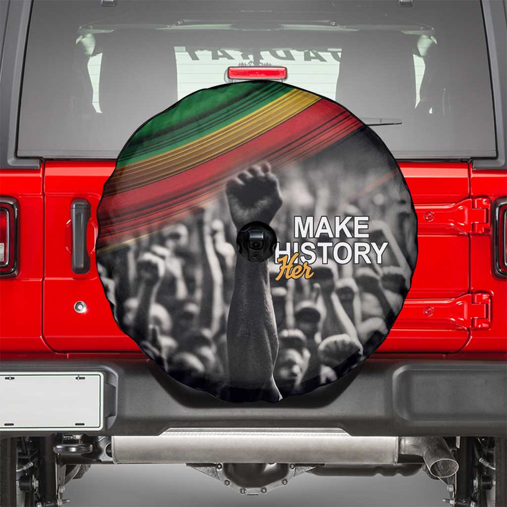 Make His-Herstories Spare Tire Cover Black Power Hand and Pan-African Flag - Wonder Print Shop