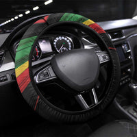 Make His-Herstories Steering Wheel Cover Black Power Hand and Pan-African Flag - Wonder Print Shop