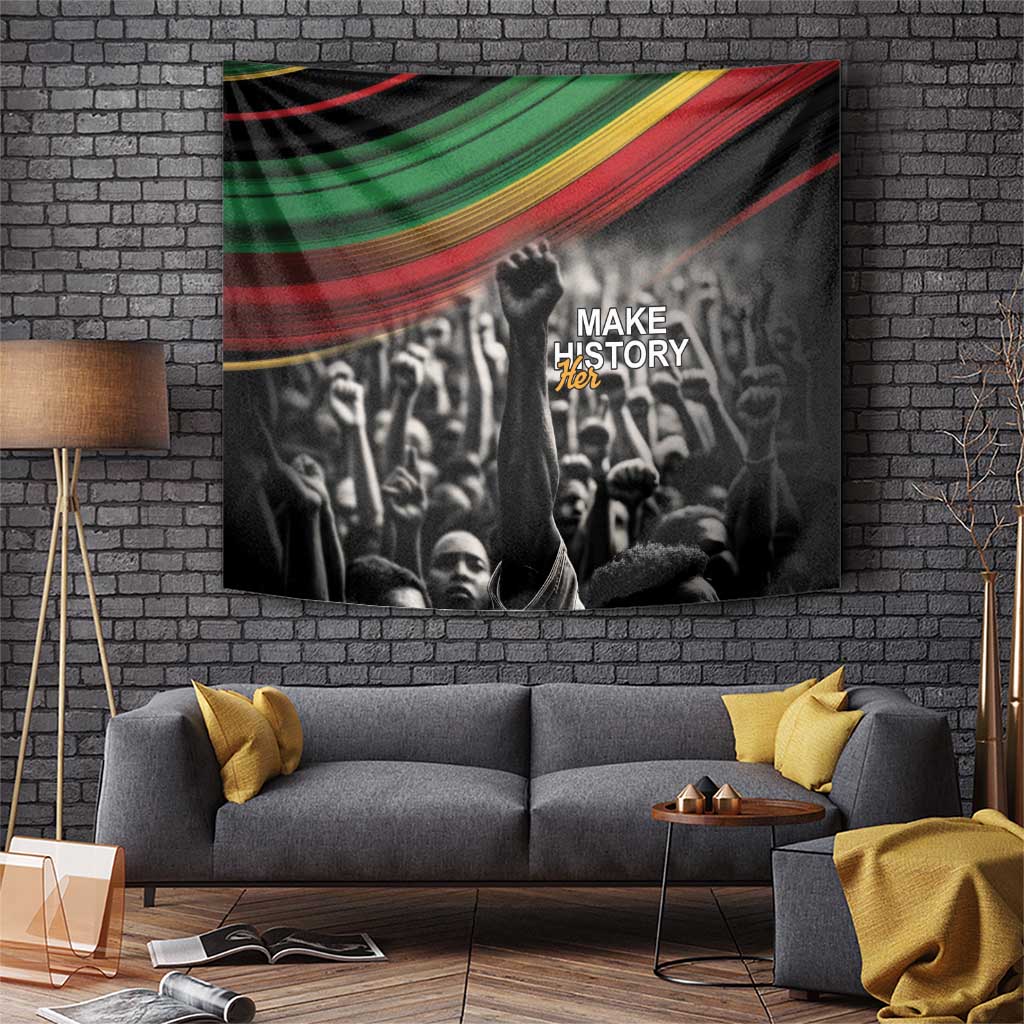 Make His-Herstories Tapestry Black Power Hand and Pan-African Flag - Wonder Print Shop