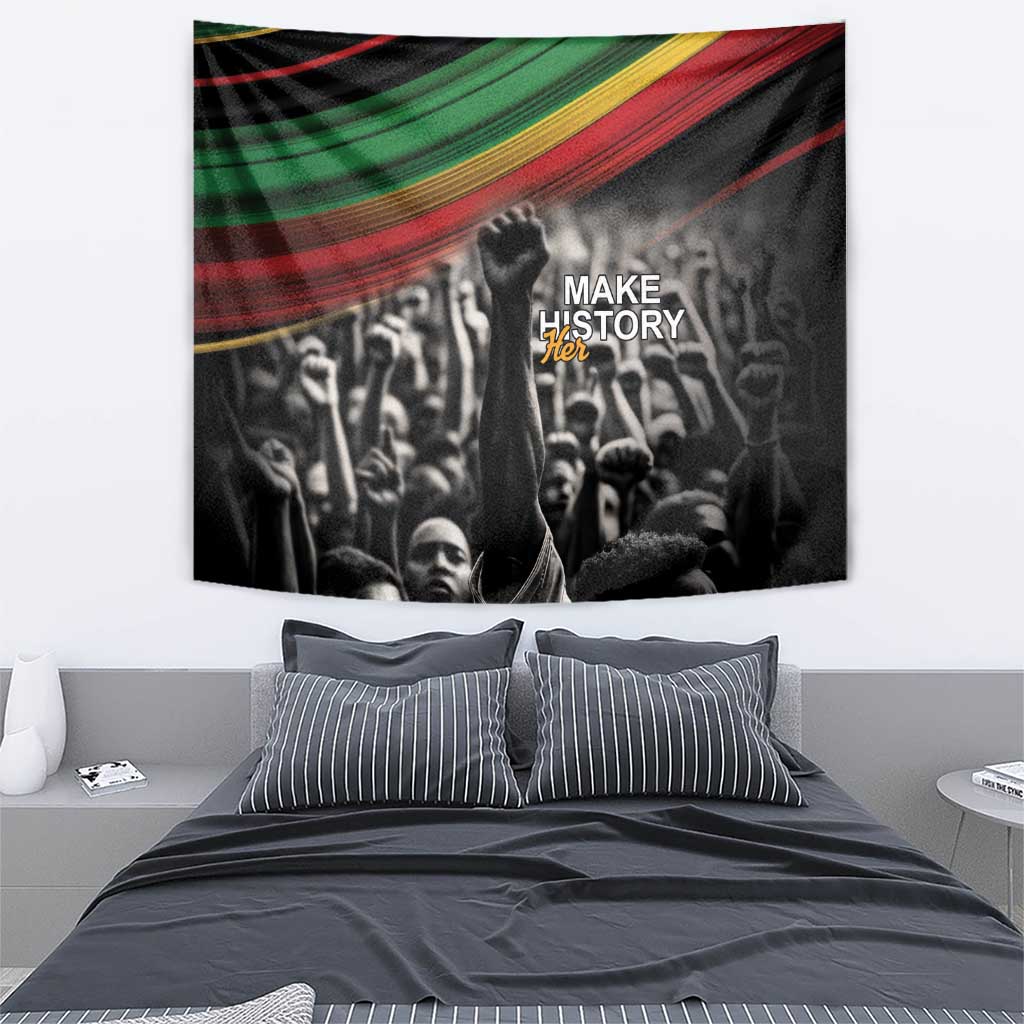 Make His-Herstories Tapestry Black Power Hand and Pan-African Flag - Wonder Print Shop