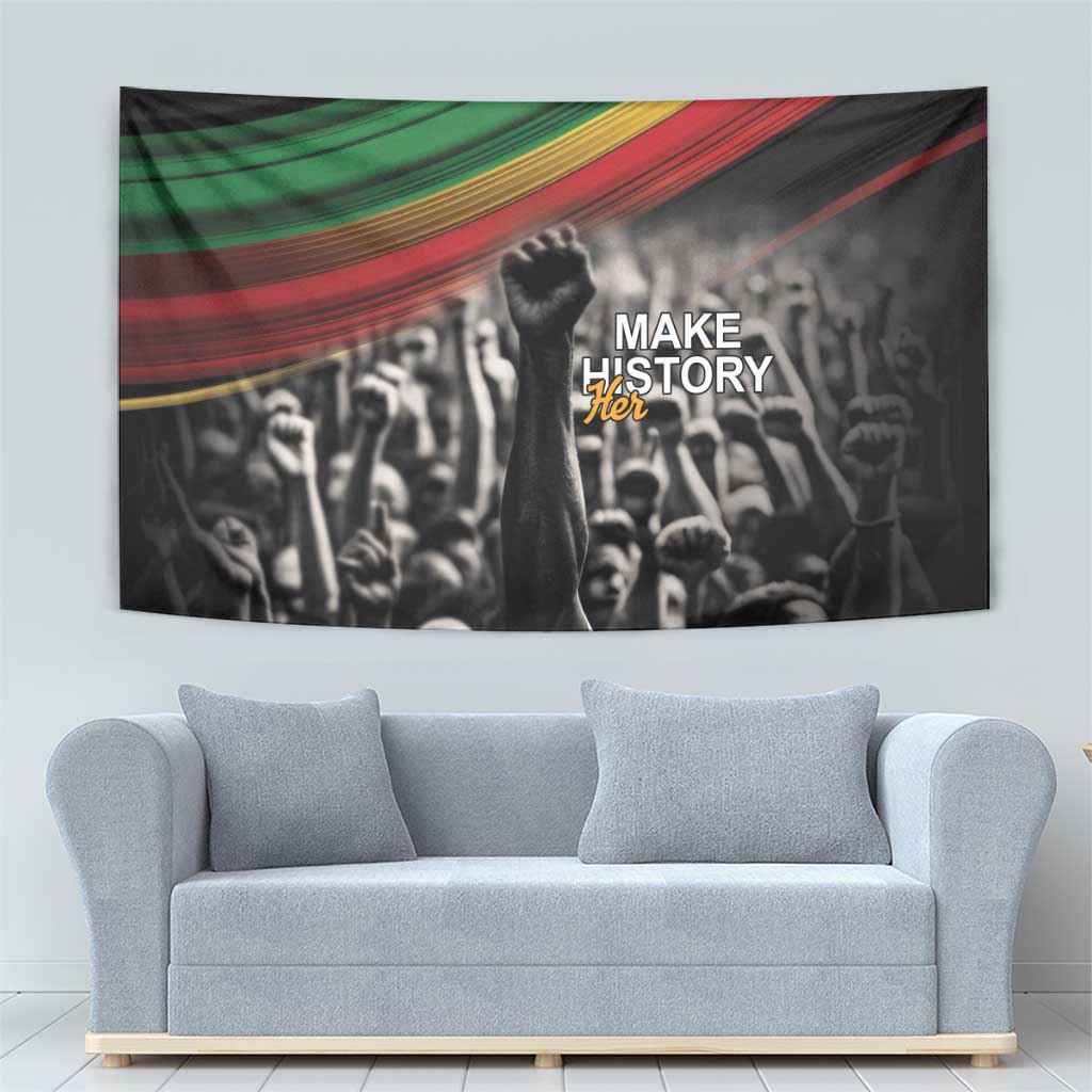 Make His-Herstories Tapestry Black Power Hand and Pan-African Flag - Wonder Print Shop