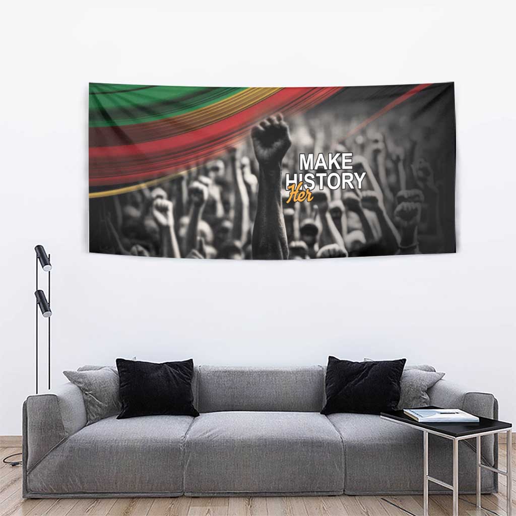 Make His-Herstories Tapestry Black Power Hand and Pan-African Flag - Wonder Print Shop