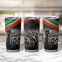 Make His-Herstories Tumbler Cup Black Power Hand and Pan-African Flag - Wonder Print Shop