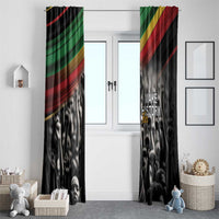 Make His-Herstories Window Curtain Black Power Hand and Pan-African Flag - Wonder Print Shop