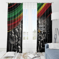 Make His-Herstories Window Curtain Black Power Hand and Pan-African Flag - Wonder Print Shop