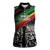 Make His-Herstories Women Sleeveless Polo Shirt Black Power Hand and Pan-African Flag - Wonder Print Shop