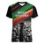 Make His-Herstories Women V-Neck T-Shirt Black Power Hand and Pan-African Flag - Wonder Print Shop