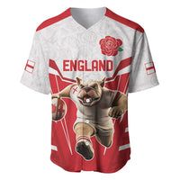 England Rugby Custom Baseball Jersey English Bull Dog Mascot Sporty