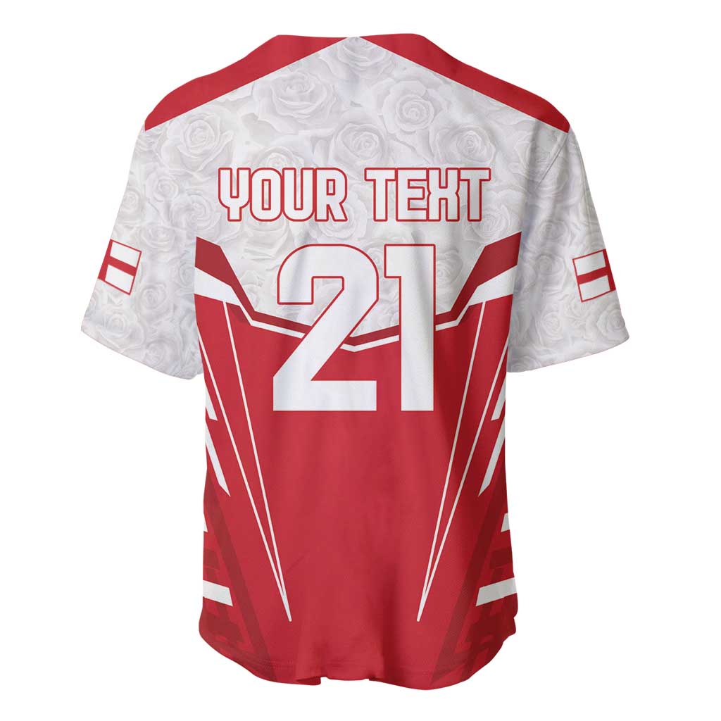 England Rugby Custom Baseball Jersey English Bull Dog Mascot Sporty