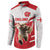 England Rugby Custom Button Sweatshirt English Bull Dog Mascot Sporty