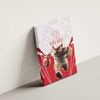 England Rugby Custom Canvas Wall Art English Bull Dog Mascot Sporty