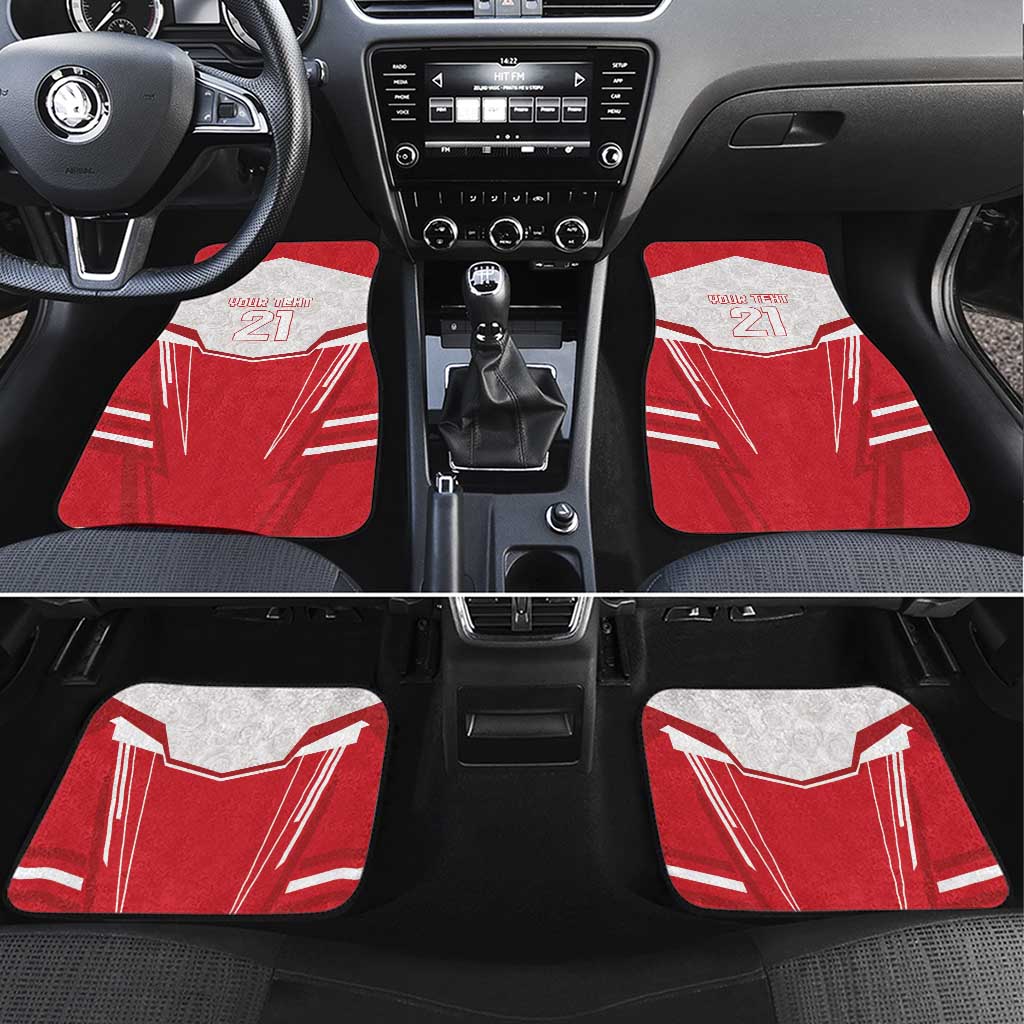 England Rugby Custom Car Mats English Bull Dog Mascot Sporty