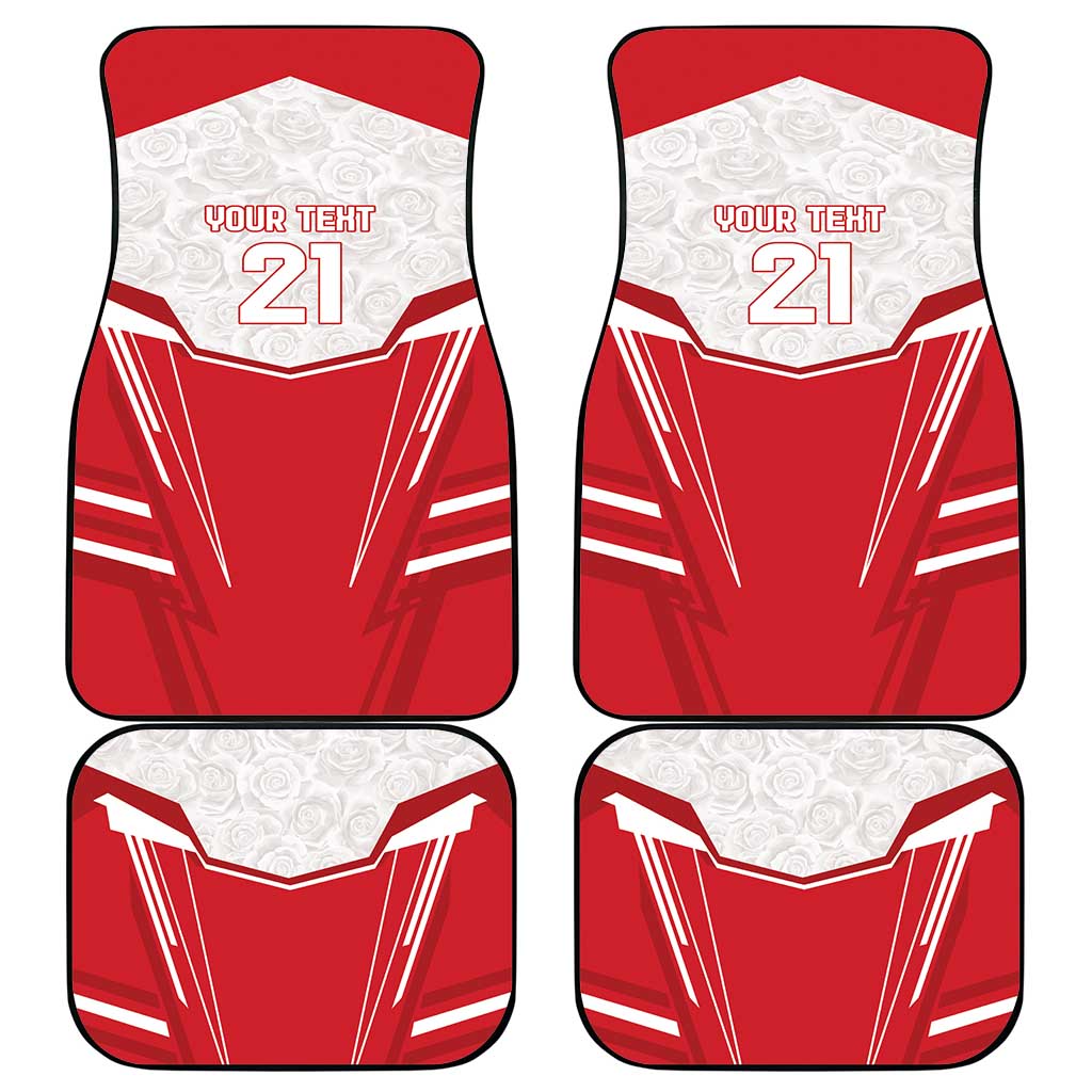 England Rugby Custom Car Mats English Bull Dog Mascot Sporty