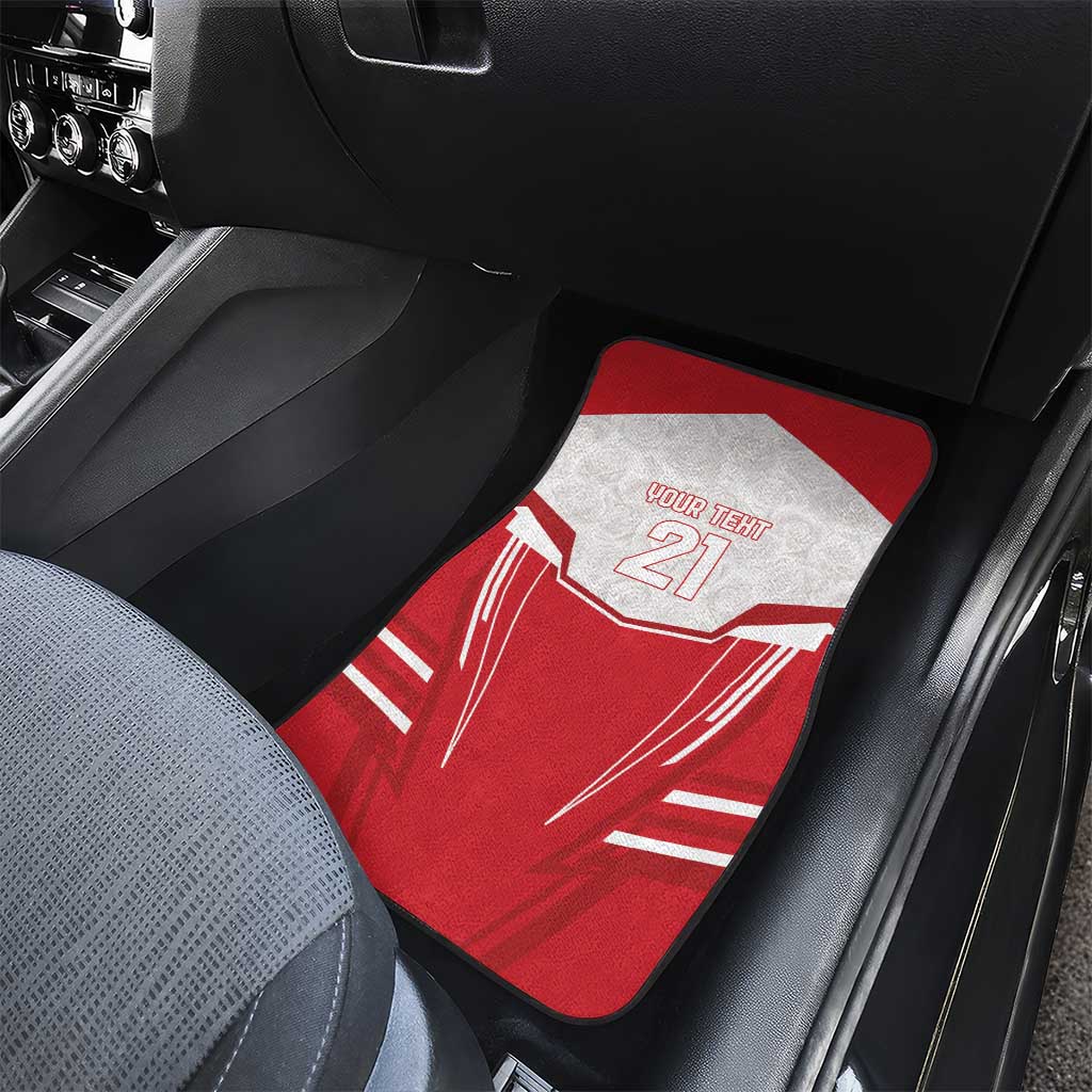 England Rugby Custom Car Mats English Bull Dog Mascot Sporty