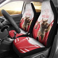 England Rugby Custom Car Seat Cover English Bull Dog Mascot Sporty
