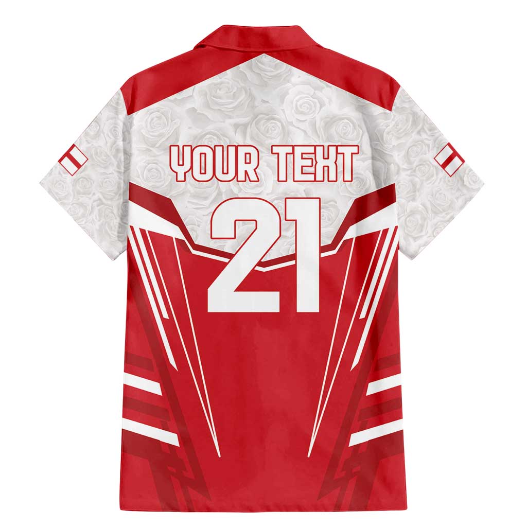 England Rugby Custom Family Matching Mermaid Dress and Hawaiian Shirt English Bull Dog Mascot Sporty