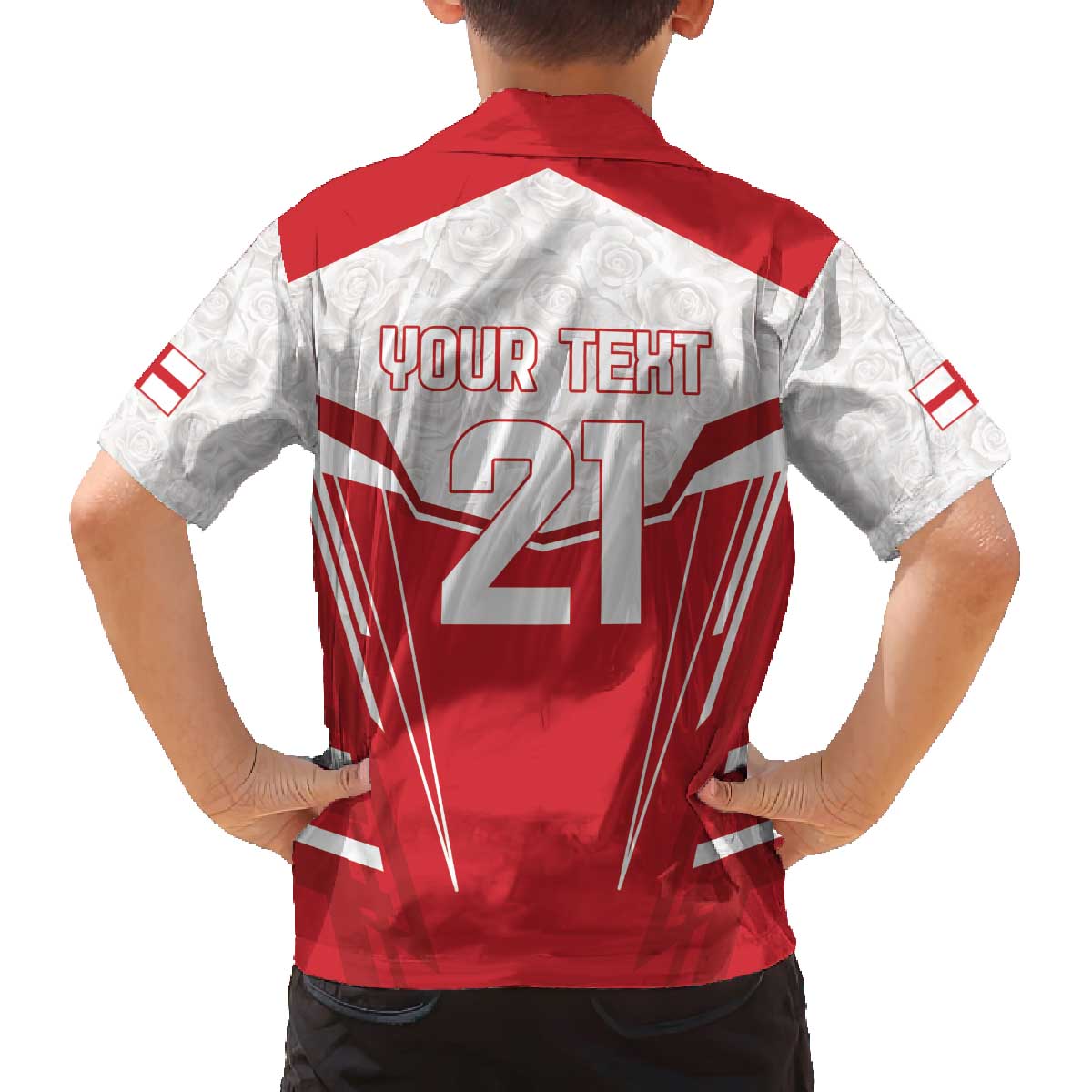 England Rugby Custom Family Matching Off The Shoulder Long Sleeve Dress and Hawaiian Shirt English Bull Dog Mascot Sporty