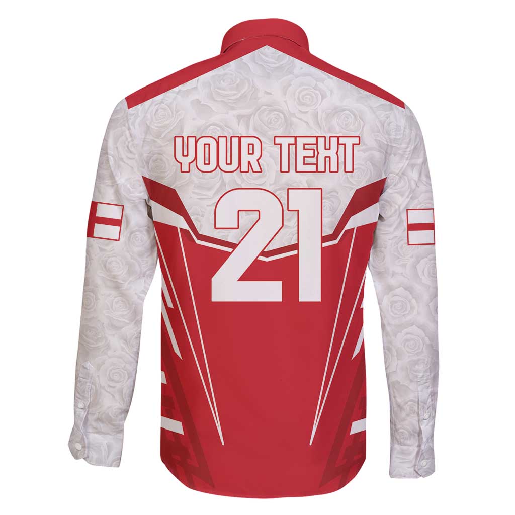 England Rugby Custom Family Matching Puletasi and Hawaiian Shirt English Bull Dog Mascot Sporty