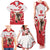 England Rugby Custom Family Matching Tank Maxi Dress and Hawaiian Shirt English Bull Dog Mascot Sporty