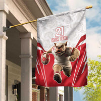 England Rugby Custom Garden Flag English Bull Dog Mascot Sporty