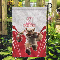 England Rugby Custom Garden Flag English Bull Dog Mascot Sporty