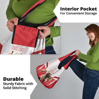 England Rugby Custom Grocery Bag English Bull Dog Mascot Sporty